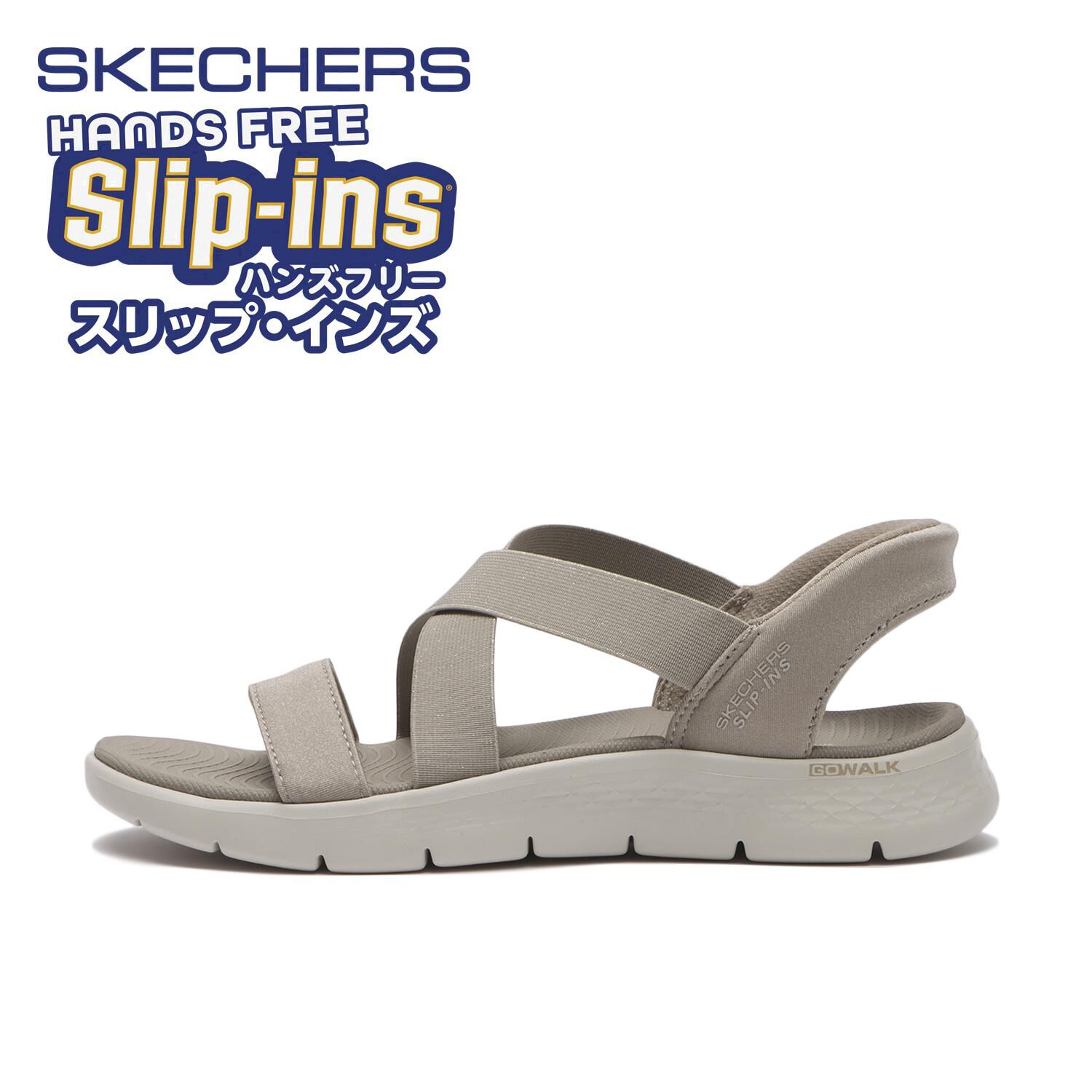 SKECHERS「【SKECHERS】GO WALK FLEX SANDAL - GLIMMER」|サンダル|ベージュ
