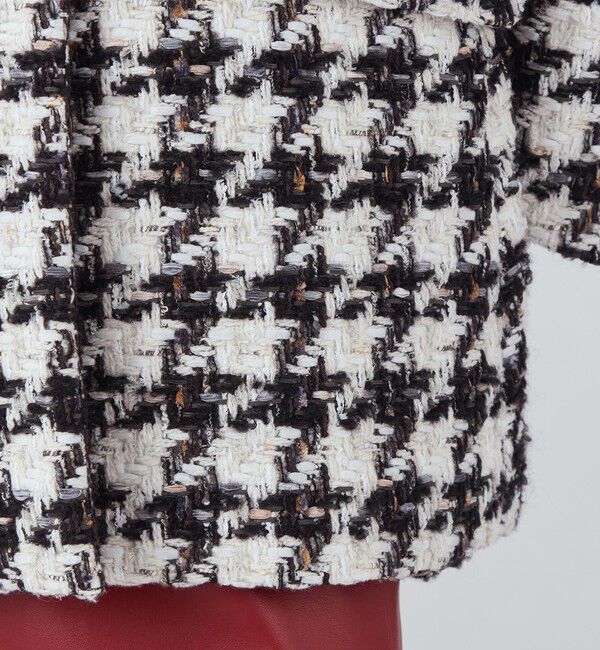 TOMORROWLAND スラブハウンドトゥース トッパーコート スラブハウンドトゥース トッパーコート（TOMORROWLAND collection