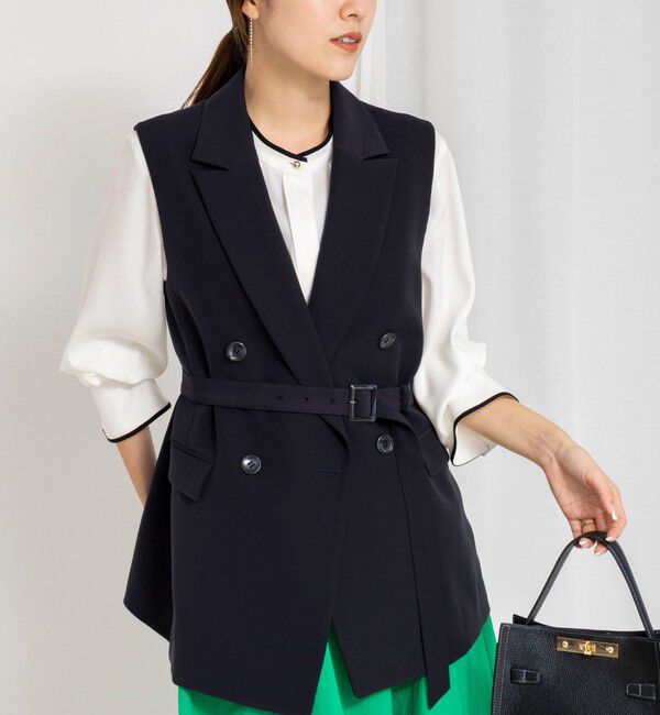 NOLLEY’S/《セットアップ対応》ウォッシャブルダブルクロスジレ