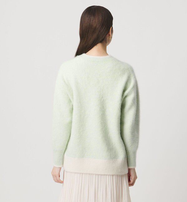 フォックスカシミヤ バイカラー クルーネックニット（UNITED ARROWS