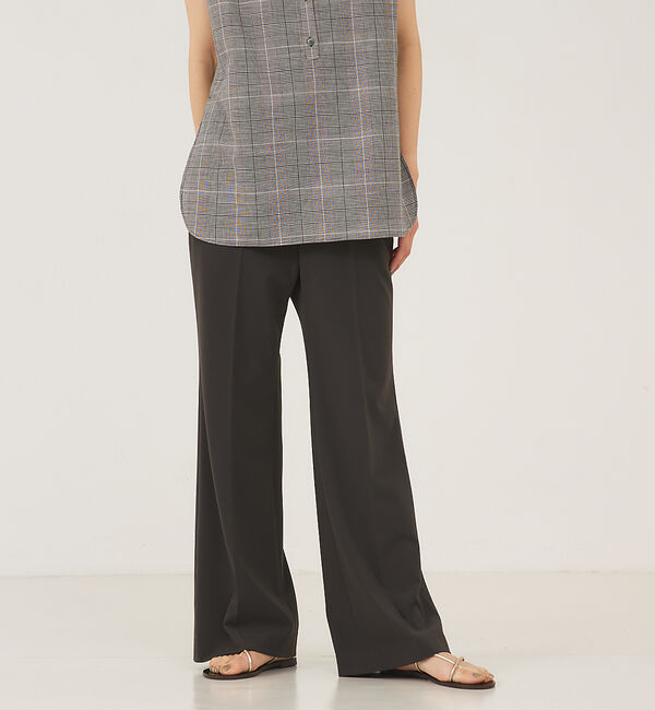 ストレッチセンタープレスフレアパンツ（qualite）｜ルミネの