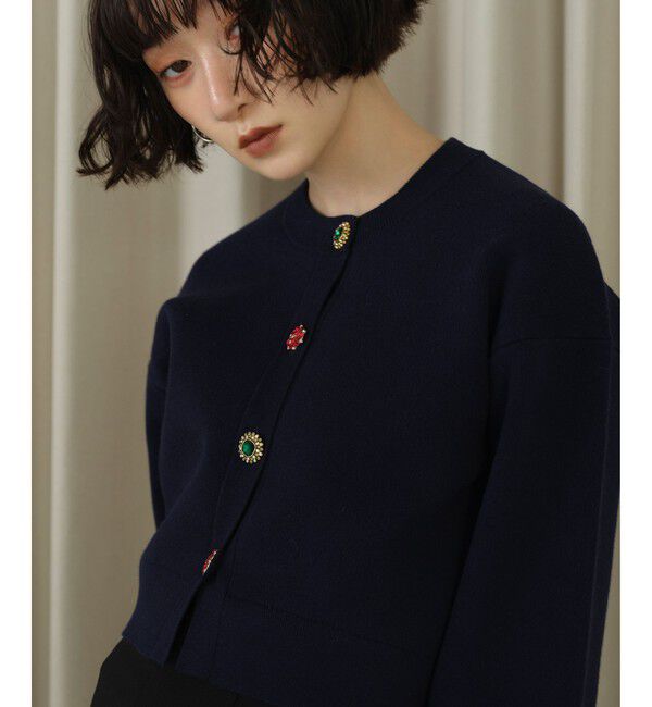 EMMEL REFINES＞EM HW ビジュー ミニ カーディガン（EMMEL REFINES