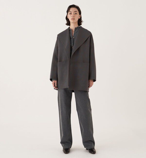 一部WEB限定】ダブルフェイスメルトンビーバー ショートコート（DES