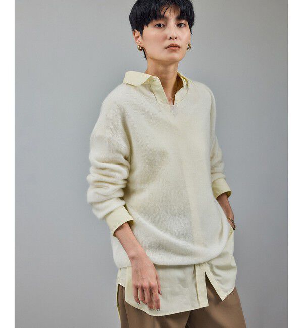 シアーアルパカウールニットプルオーバー（SALON adam et rope