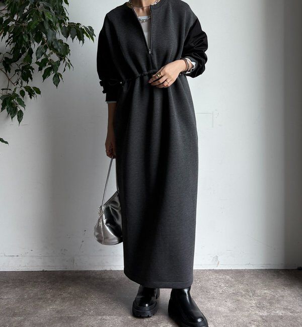 袖異素材切替ダンボールワンピース｜ルミネのファッション通販