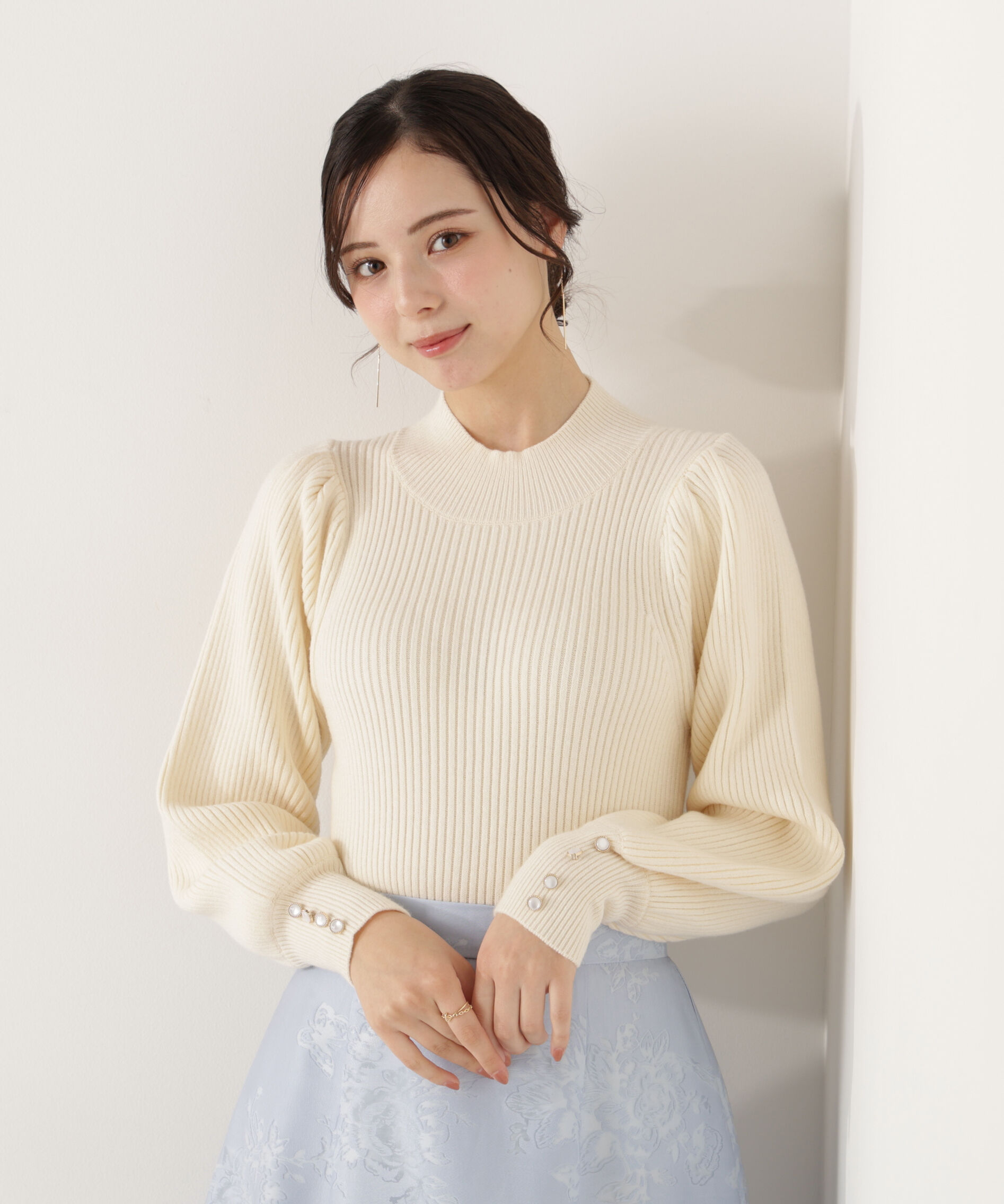 ハイネックボリュームスリーブニット（PROPORTION BODY DRESSING