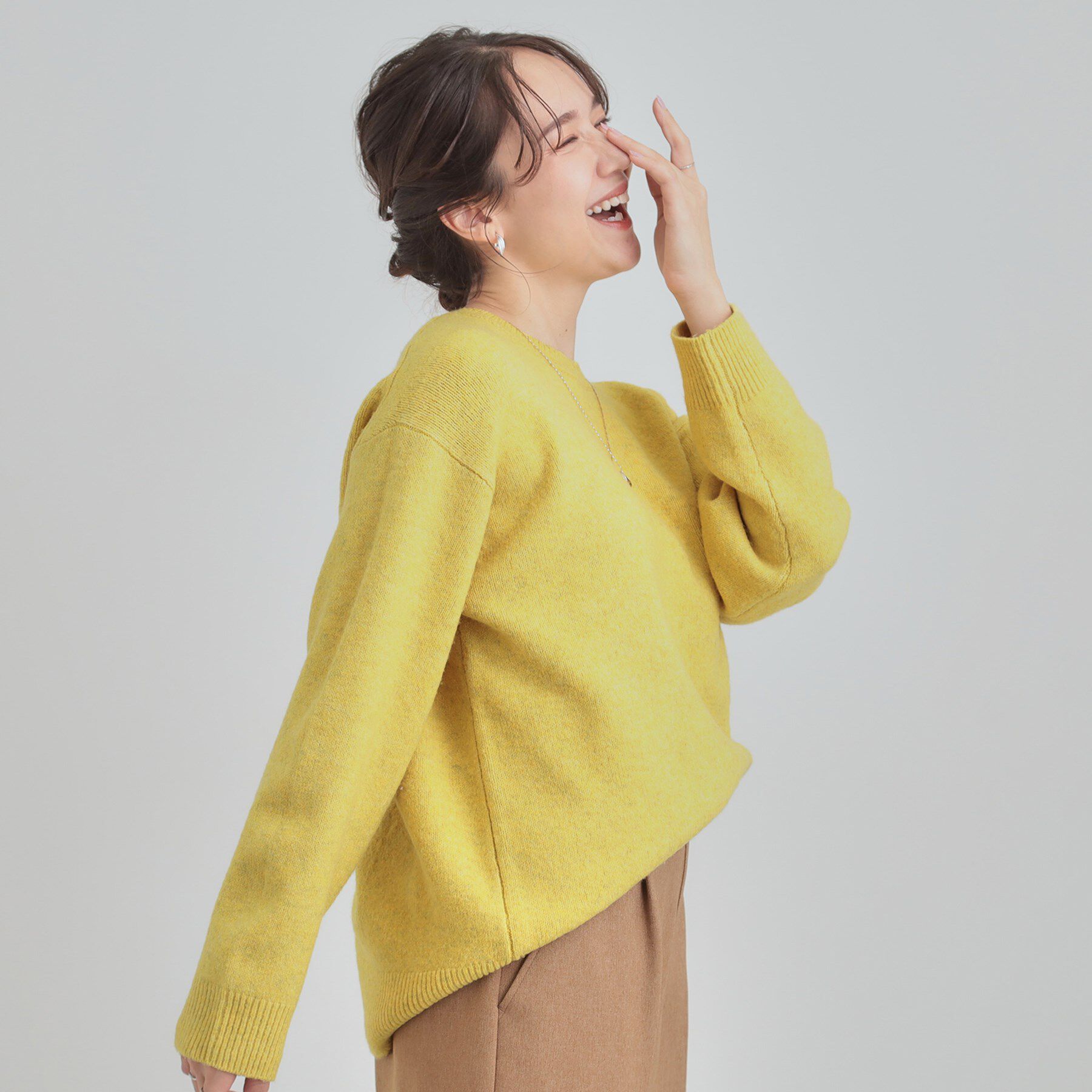 SHOO･LA･RUE「【洗濯機可/S-LL】選べる８色で色違いも欲しくなる ふんわりゆるニット」|ニット・セーター|