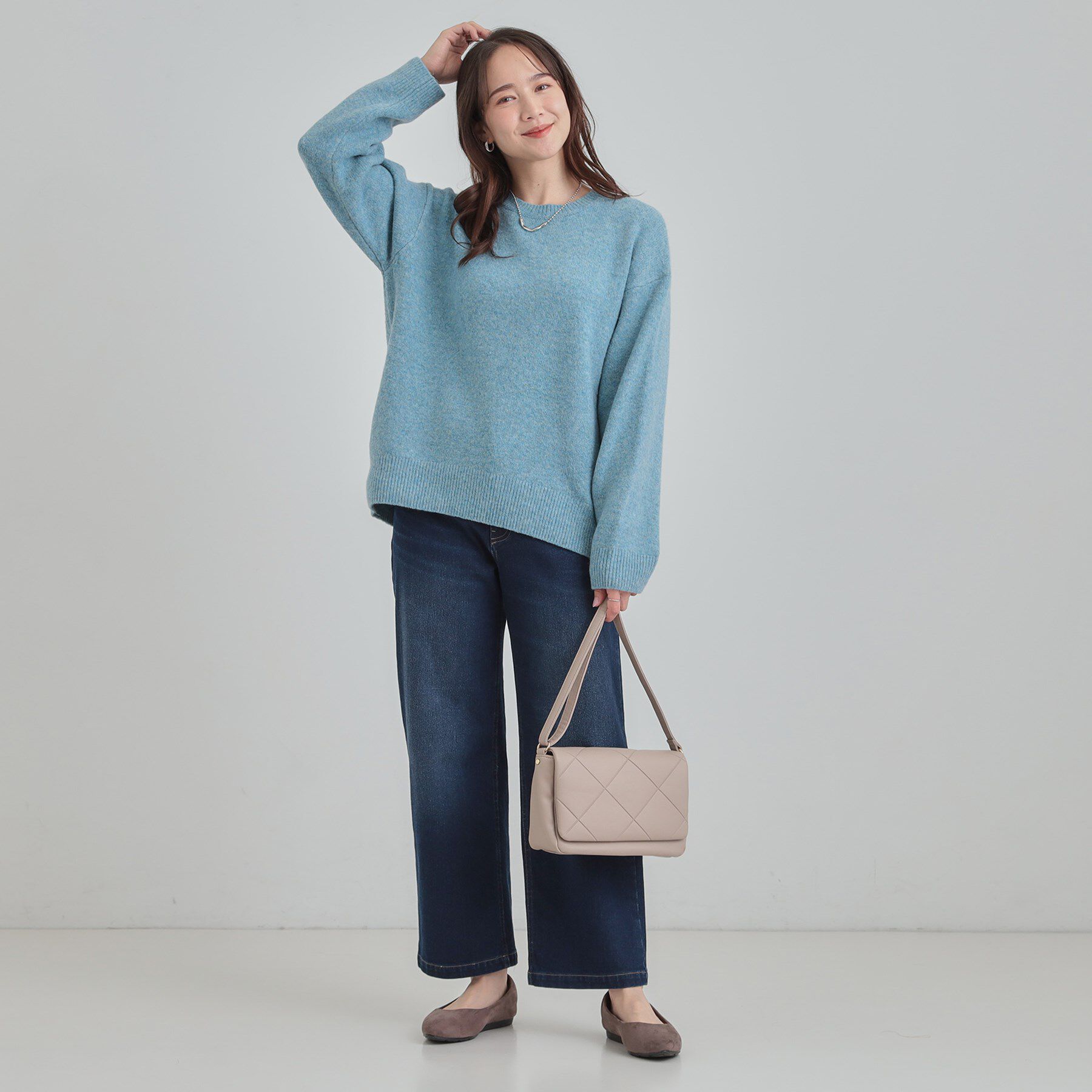 SHOO･LA･RUE「【洗濯機可/S-LL】選べる８色で色違いも欲しくなる ふんわりゆるニット」|ニット・セーター|