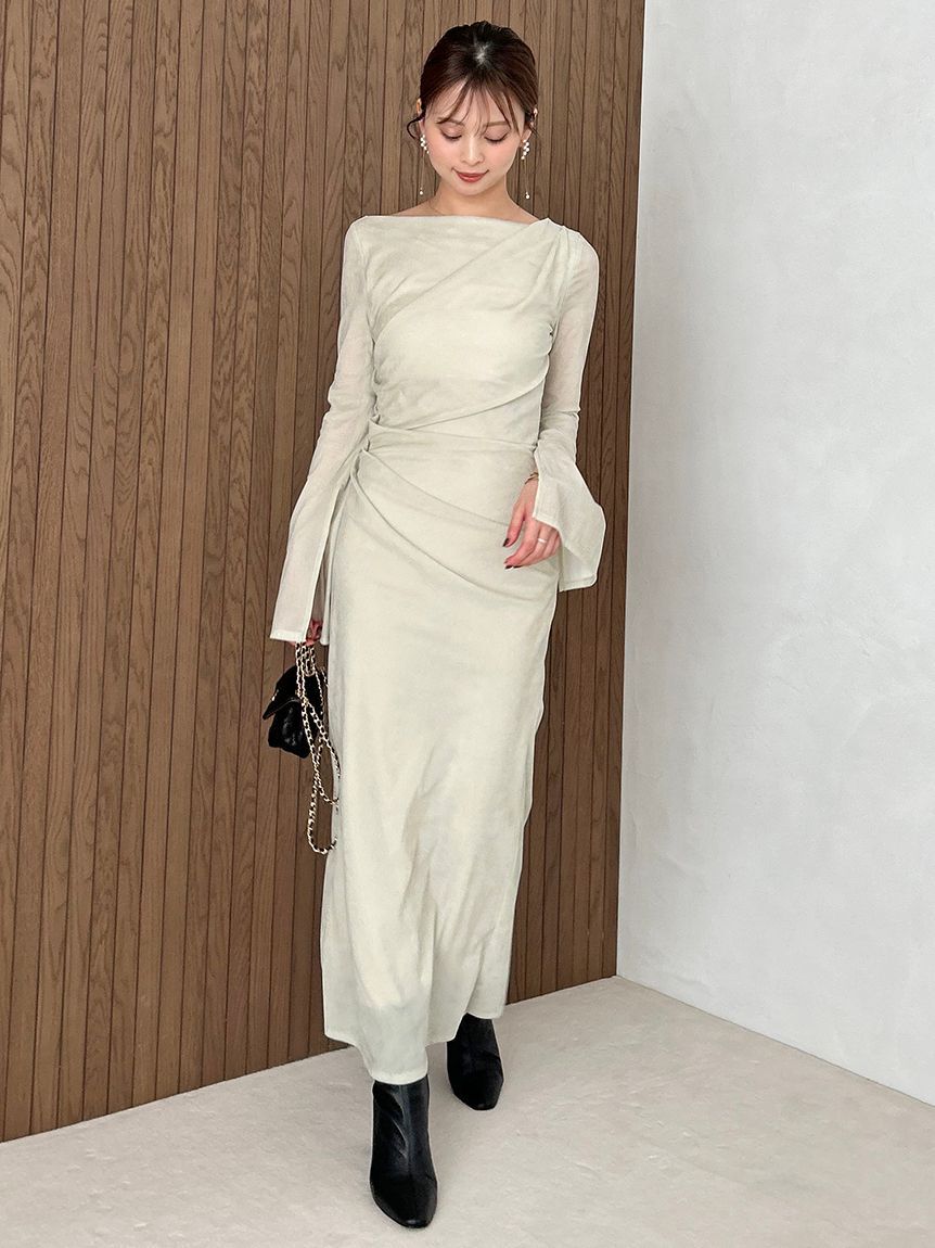 フロッキーベロアドレープドレス（SNIDEL）｜ルミネのファッション通販