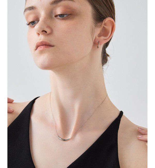 ete クレセントムーンネックレス ピンクゴールド ete クレセントムーンネックレスピンクゴールド