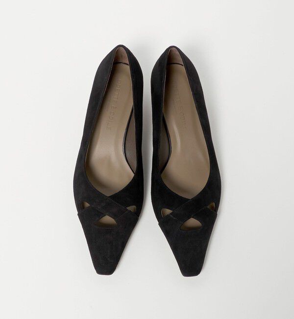 ODETTE E ODILE「ナロースクエアクロス パンプス40&darr;&uarr;」|パンプス|