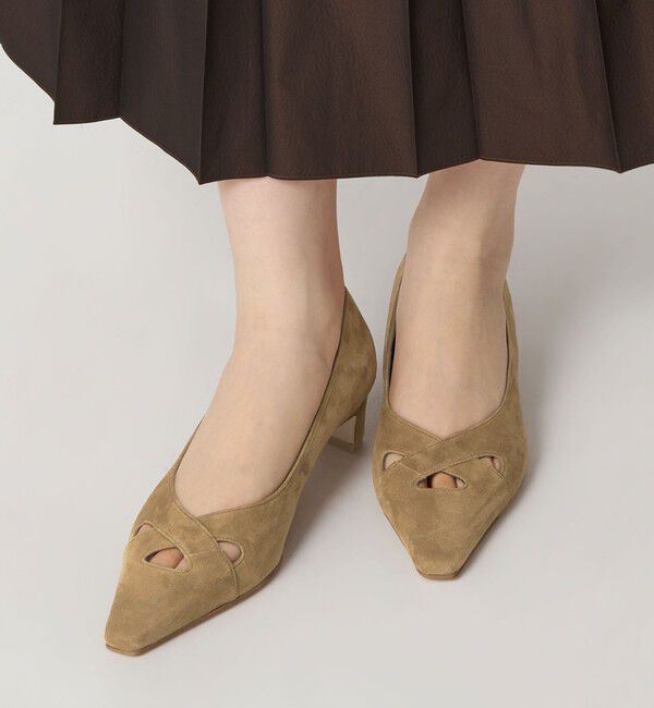 ODETTE E ODILE「ナロースクエアクロス パンプス40&darr;&uarr;」|パンプス|