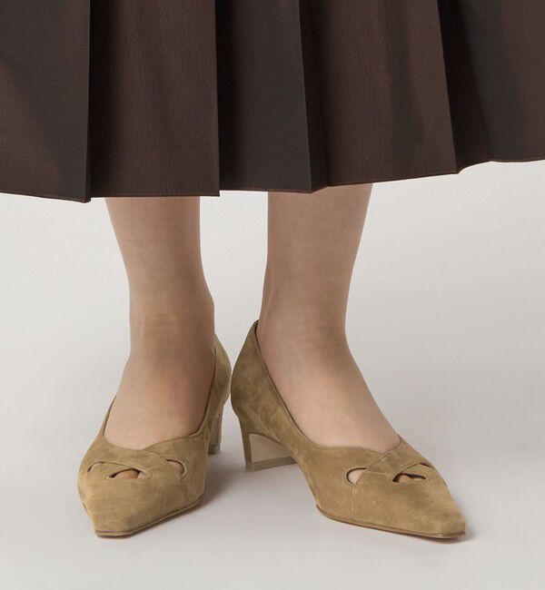 ODETTE E ODILE「ナロースクエアクロス パンプス40&darr;&uarr;」|パンプス|