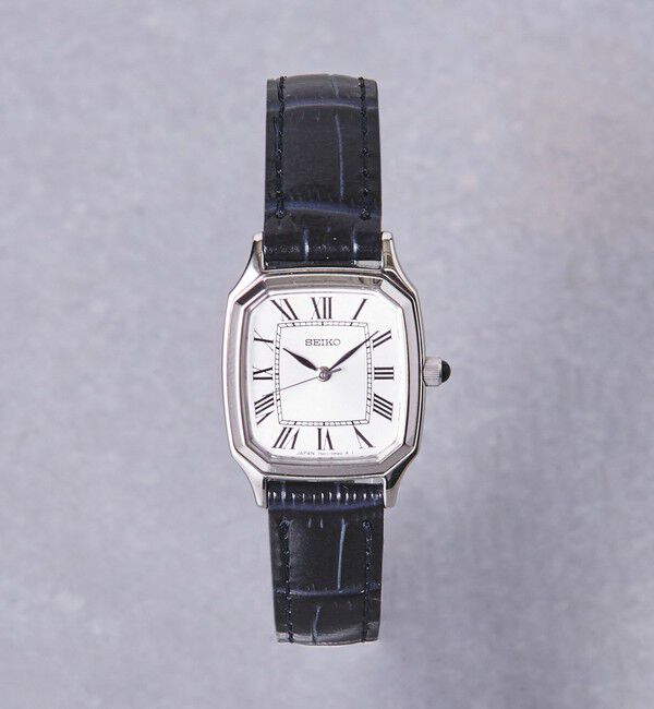 UNITED ARROWS「【別注】＜SEIKO＞スクエア レザー 腕時計」|腕時計|NAVY