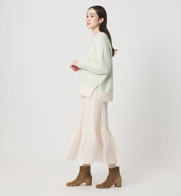 UNITED ARROWS「フォックスカシミヤ バイカラー クルーネックニット」|ニット・セーター|