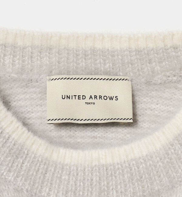 UNITED ARROWS「フォックスカシミヤ バイカラー クルーネックニット」|ニット・セーター|