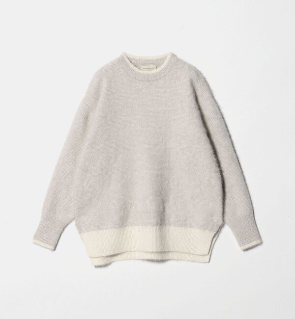 UNITED ARROWS「フォックスカシミヤ バイカラー クルーネックニット」|ニット・セーター|