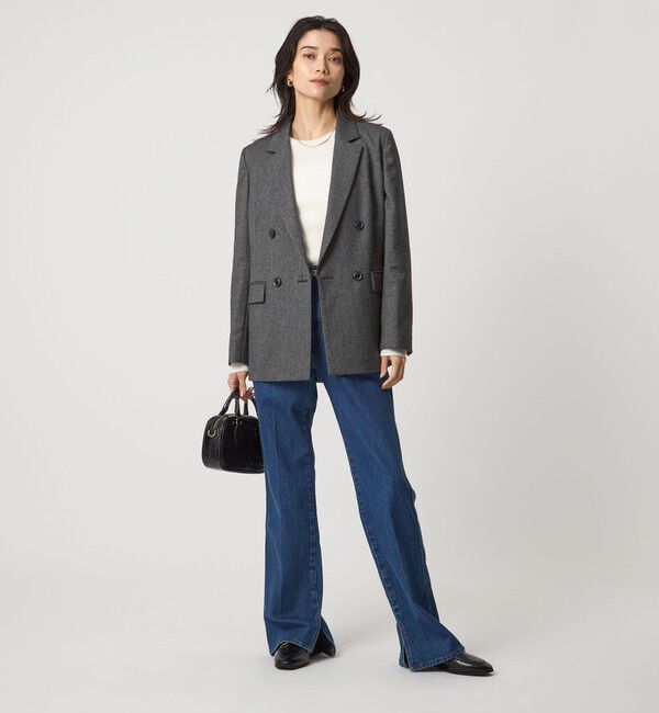 ホームスパン ダブル ジャケット ストレッチ（UNITED ARROWS green