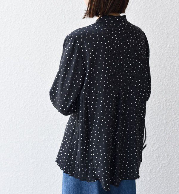 SHIPS for women「《一部追加予約》【WEB限定】〈手洗い可能〉ストレッチ ジョーゼット プリーツ ブラウス」|シャツ・ブラウス|