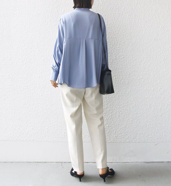 SHIPS for women「《一部追加予約》【WEB限定】〈手洗い可能〉ストレッチ ジョーゼット プリーツ ブラウス」|シャツ・ブラウス|