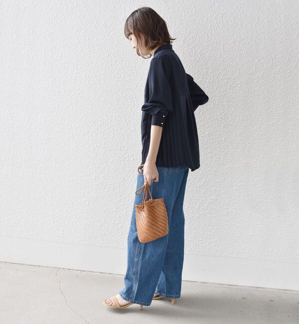 SHIPS for women「《一部追加予約》【WEB限定】〈手洗い可能〉ストレッチ ジョーゼット プリーツ ブラウス」|シャツ・ブラウス|