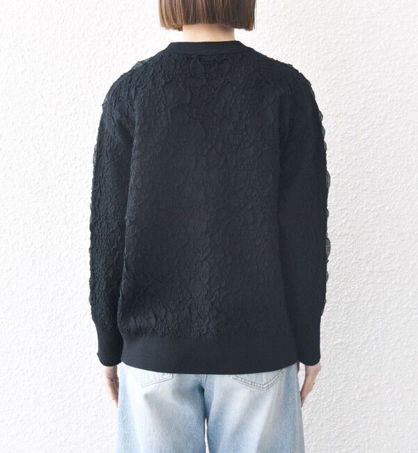 SHIPS any「【WEB限定】SHIPS any:〈手洗い可能〉ジャカード バンピー クルーネック プルオーバー」|ニット・セーター|