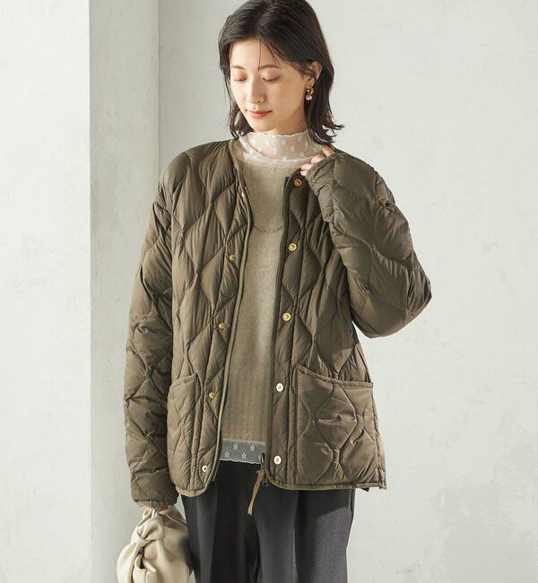 SHIPS for women「《一部追加予約》【SHIPS別注】TAION:〈手洗い可能〉リブ マルチ WAY ダウン ジャケット」|ダウン|