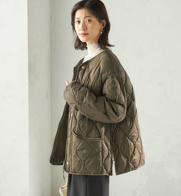 SHIPS for women「《一部追加予約》【SHIPS別注】TAION:〈手洗い可能〉リブ マルチ WAY ダウン ジャケット」|ダウン|