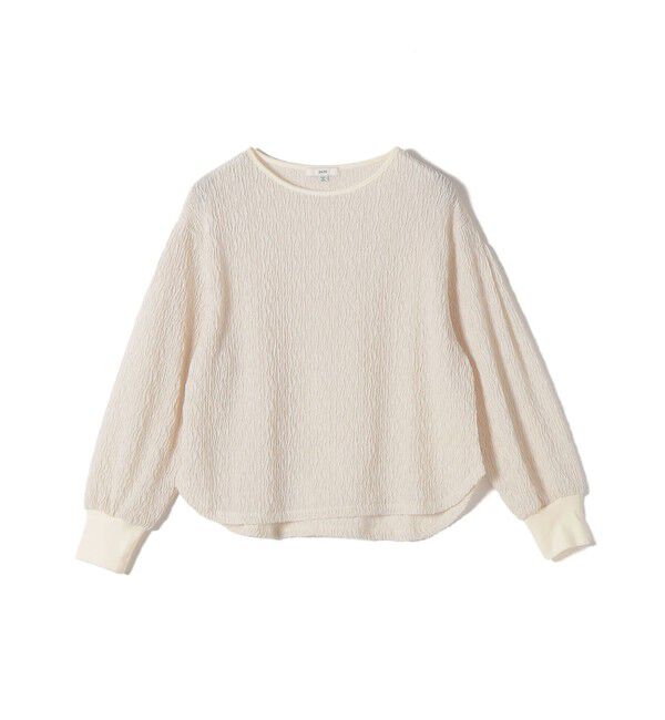 SHIPS for women「《予約》〈手洗い可能〉ランダム ブルーゼ 袖 タック プルオーバー」|Tシャツ・カットソー|