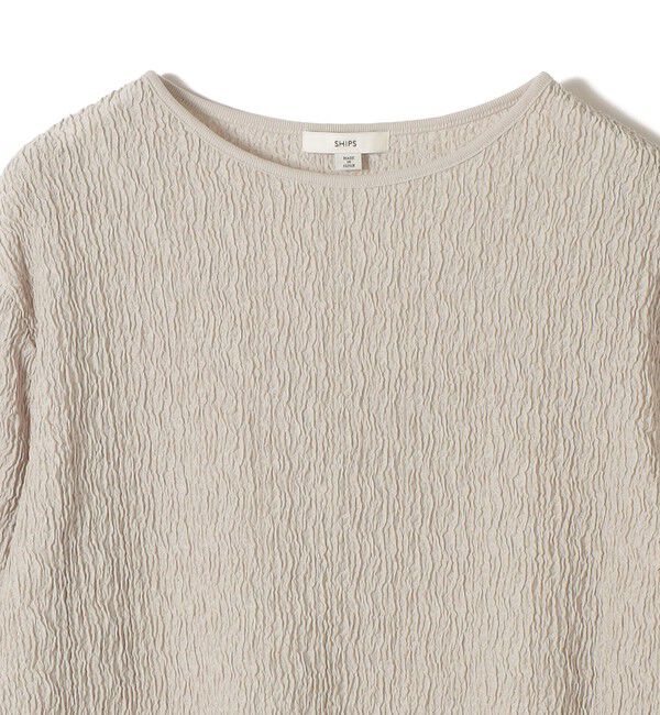 SHIPS for women「《予約》〈手洗い可能〉ランダム ブルーゼ 袖 タック プルオーバー」|Tシャツ・カットソー|