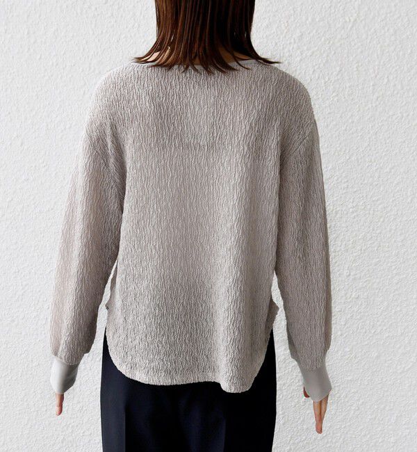 SHIPS for women「《予約》〈手洗い可能〉ランダム ブルーゼ 袖 タック プルオーバー」|Tシャツ・カットソー|