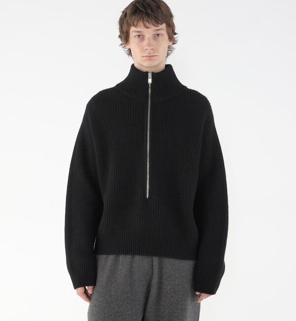 GALERIE VIE「ファインウーレン ジップ プルオーバー」|ニット・セーター|