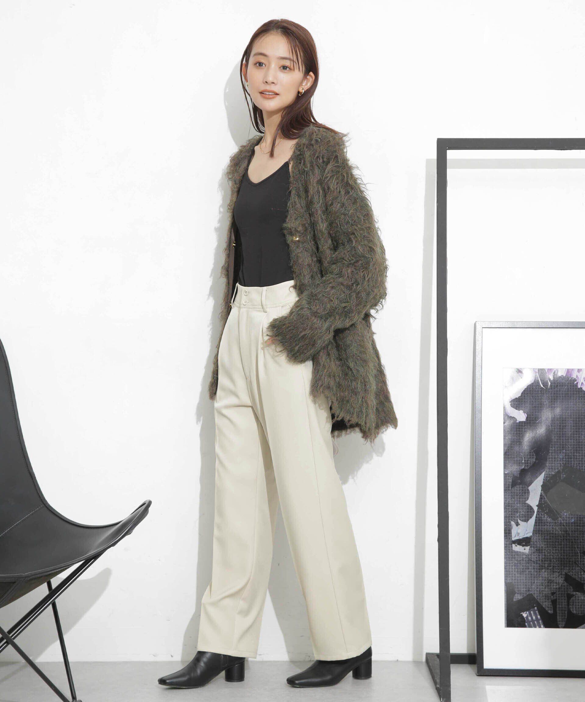 nano･universe「タックテーパードパンツ」|チノ|