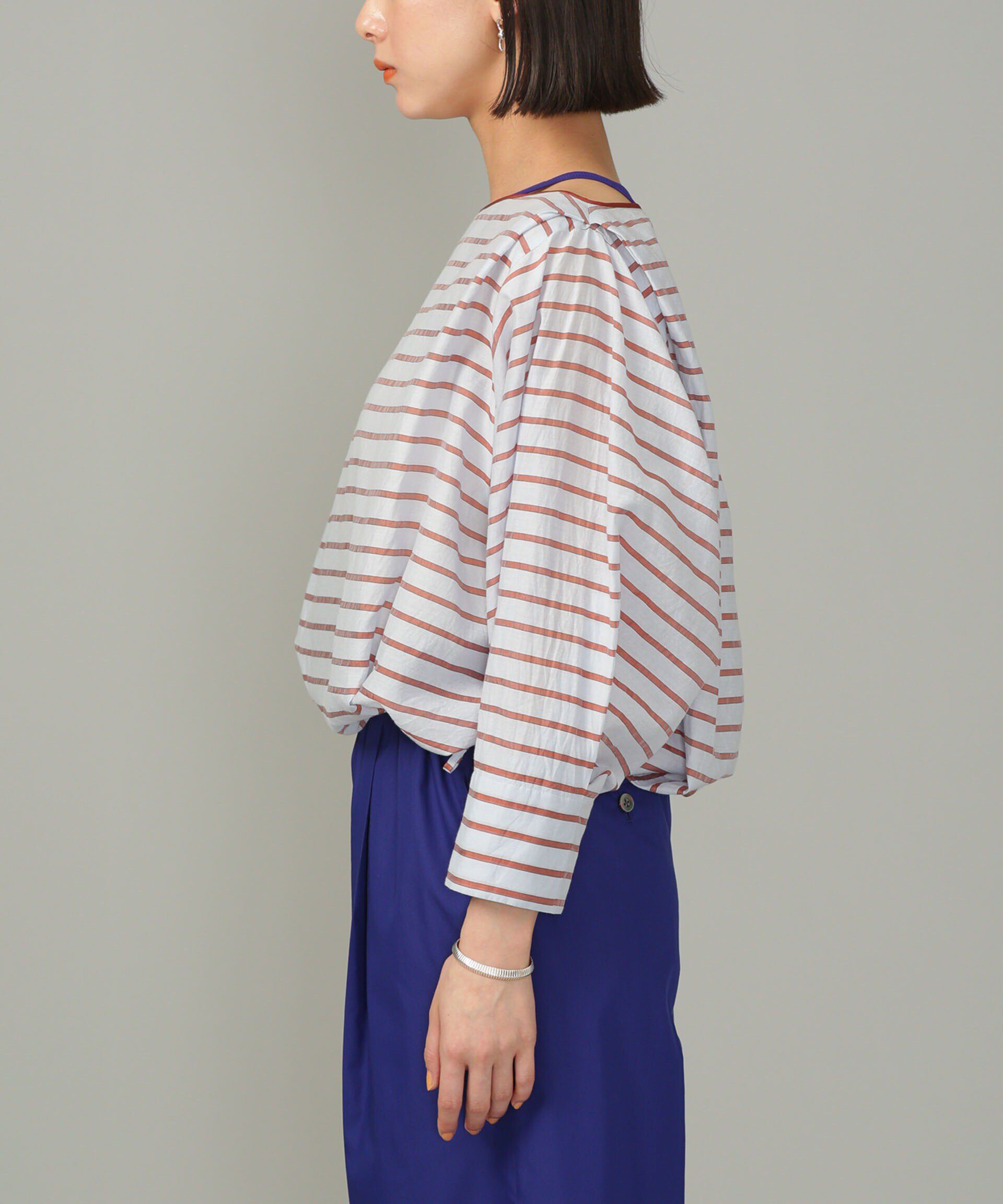 nano･universe「シアーボーダーブラウス」|シャツ・ブラウス|