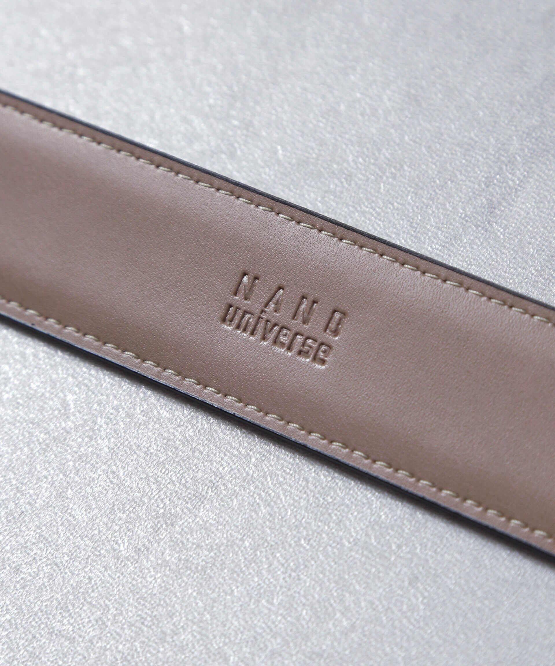 nano･universe「日本製 水シボスプリットレザーベルト」|ベルト|