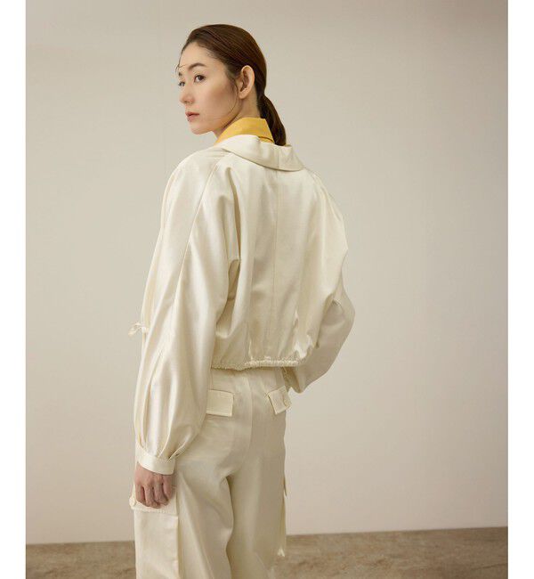 ROPE「【洗える】シャイニーサテンブラウス/セットアップ対応」|シャツ・ブラウス|