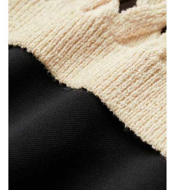 ADAM ET ROPE'「【WEB限定】・【定番人気】パターンニットジレコンビワンピース」|ワンピース|