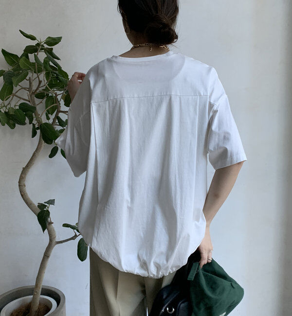  「【WEB限定】バックギャザーSACREDロゴTEE」|Tシャツ・カットソー|