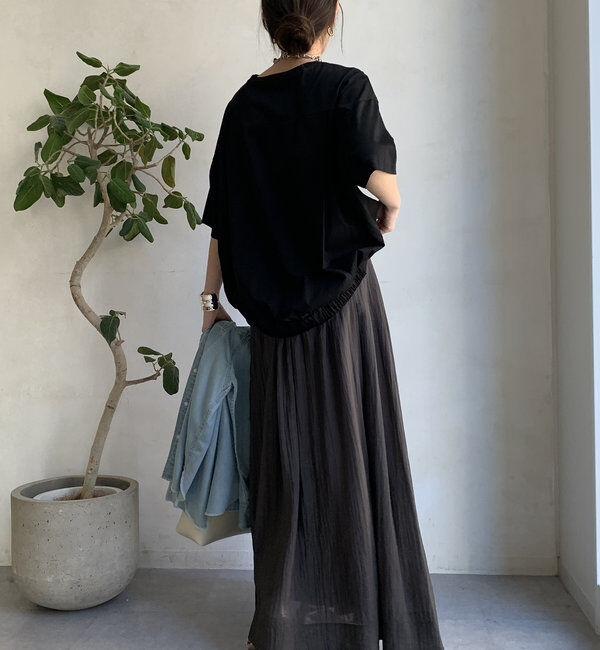  「【WEB限定】バックギャザーSACREDロゴTEE」|Tシャツ・カットソー|