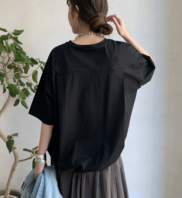  「【WEB限定】バックギャザーSACREDロゴTEE」|Tシャツ・カットソー|