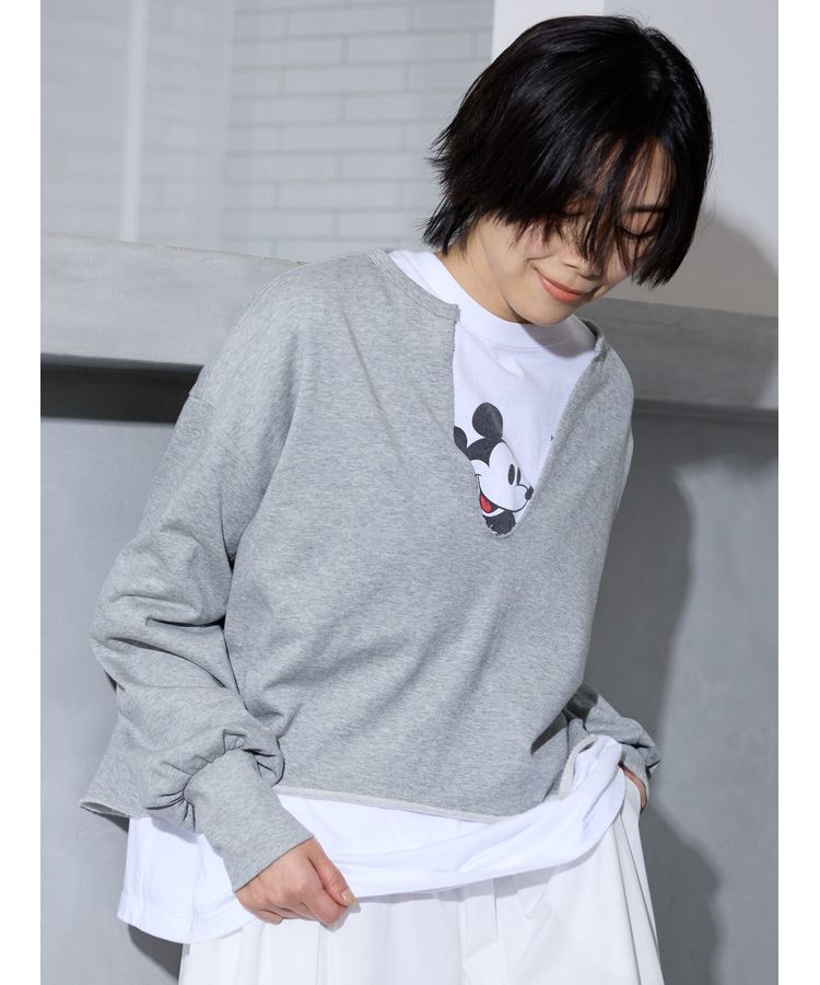 GARAGE OF GOOD CLOTHING「Vネック裾切りっぱなしプルオーバー」|Tシャツ・カットソー|