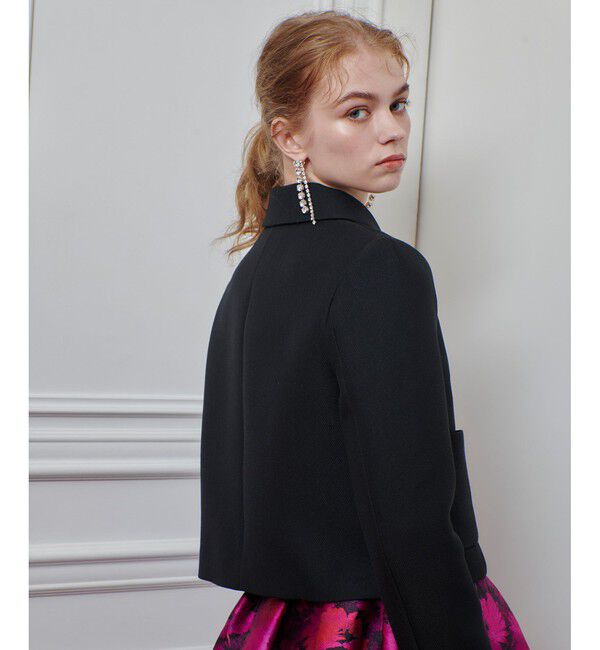 LOULOU WILLOUGHBY「【LOULOU WILLOUGHBY】ブライトウーリーステンカラージャケット」|テーラードジャケット|