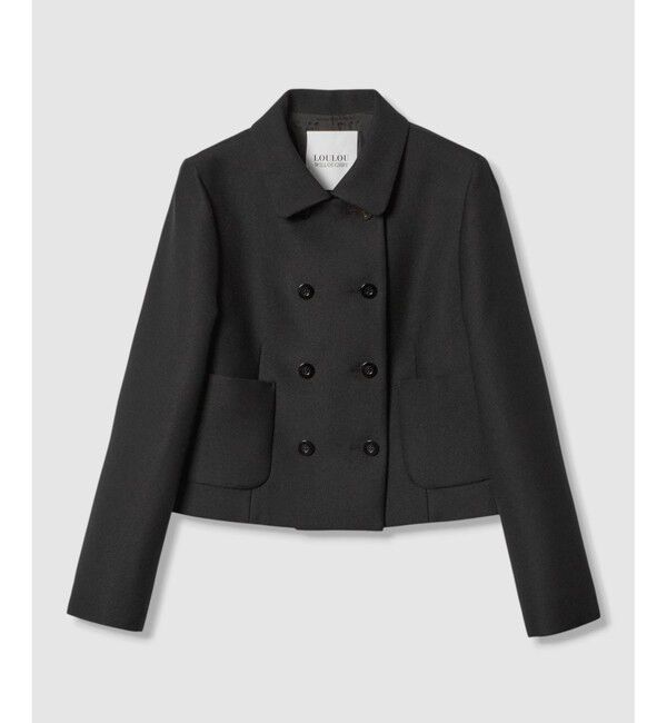 LOULOU WILLOUGHBY「【LOULOU WILLOUGHBY】ブライトウーリーステンカラージャケット」|テーラードジャケット|