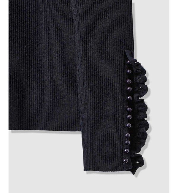 LOULOU WILLOUGHBY「【LOULOU WILLOUGHBY】フリルスリットプルオーバー」|ニット・セーター|