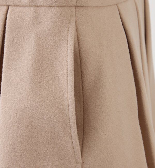  「ウエストベルト付きフェイクファー襟ミドルコート」|その他|