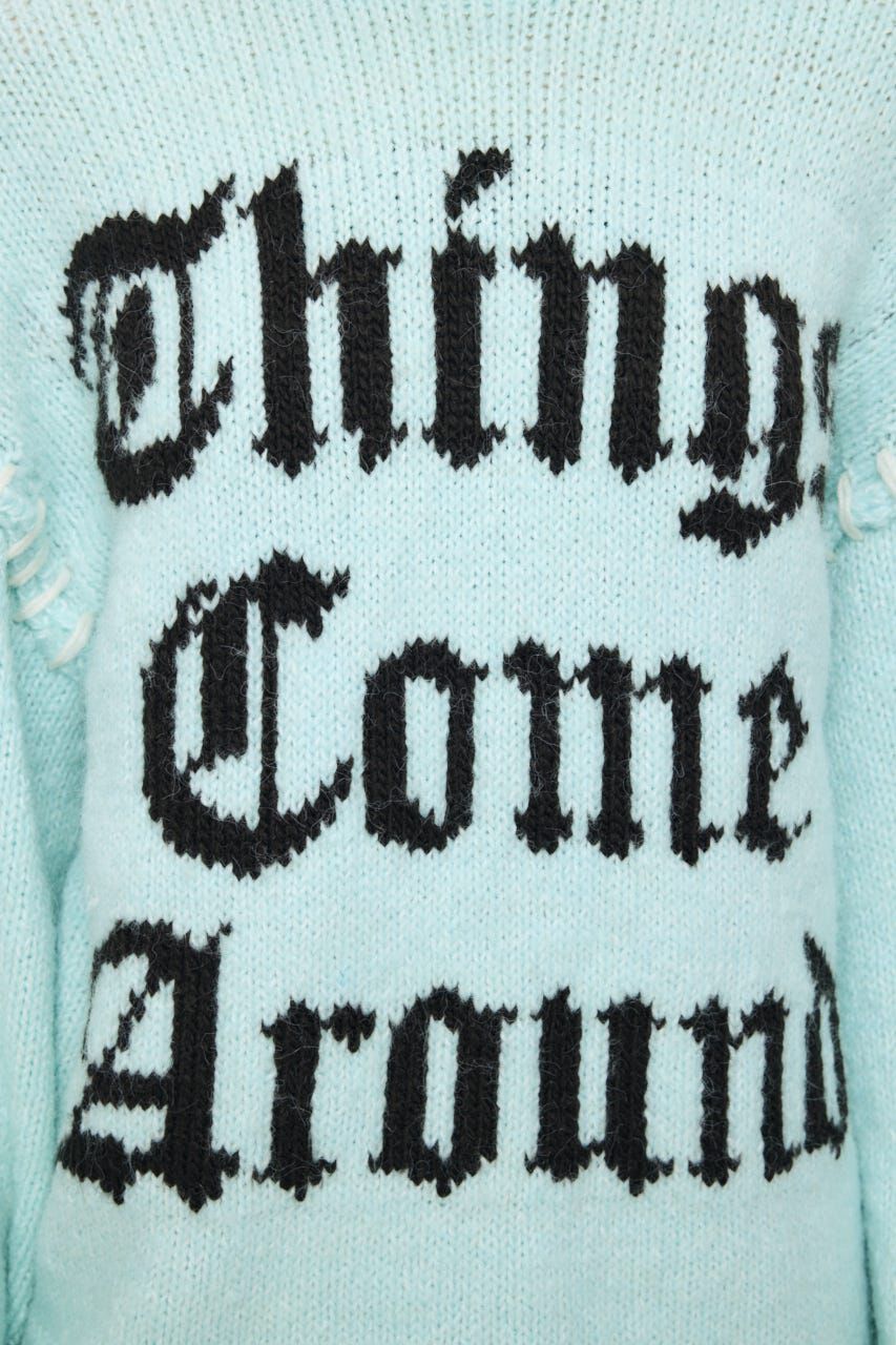 MOUSSY「JACQUARD WORD セーター」|ニット・セーター|