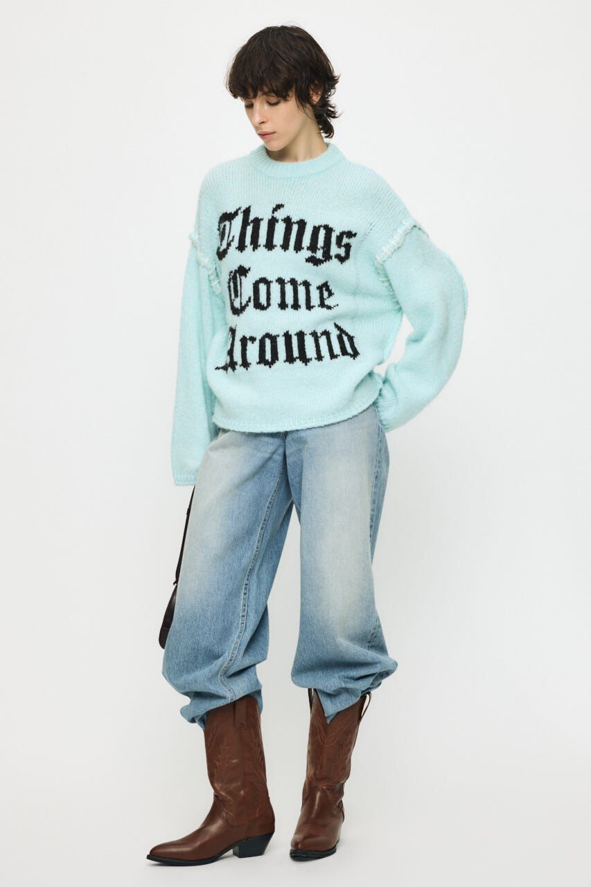 MOUSSY「JACQUARD WORD セーター」|ニット・セーター|