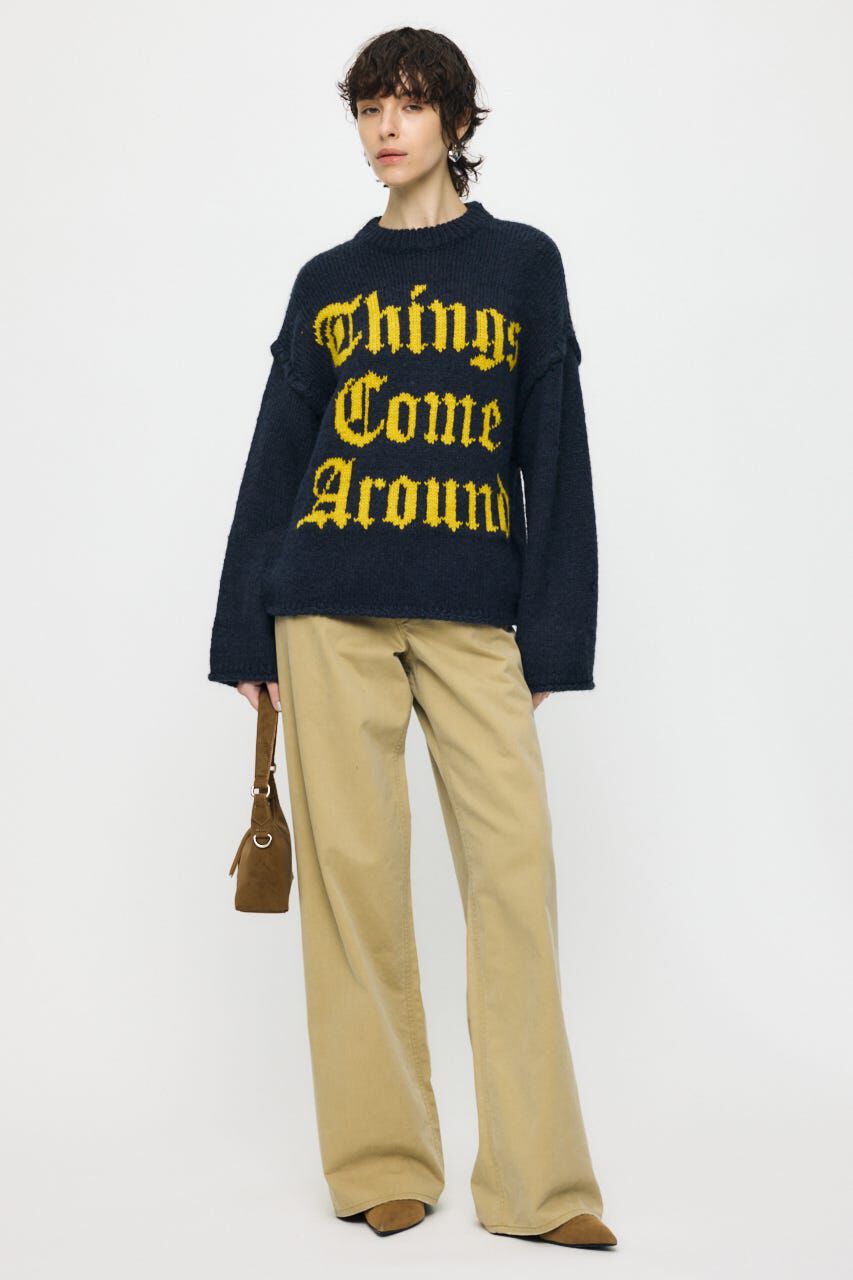 MOUSSY「JACQUARD WORD セーター」|ニット・セーター|