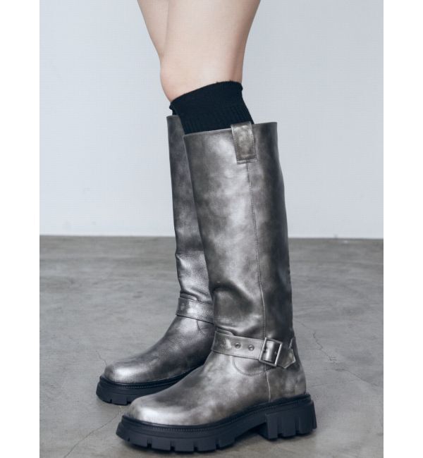 EMODA「ヴィンテージライクロングブーツ」|ロングブーツ|