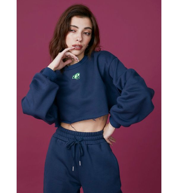EVRIS「クロップドスウェットトップス【セットアップ着用可能】」|スウェット・ジャージ|